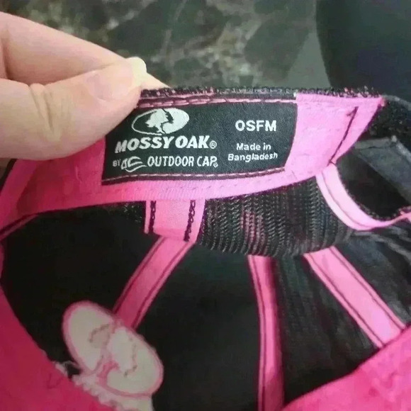 Mossy Oak by Outdoor Cap Camo Hat Embroidery Adjustable Pink One Size Fits Most - Picture 6 of 6